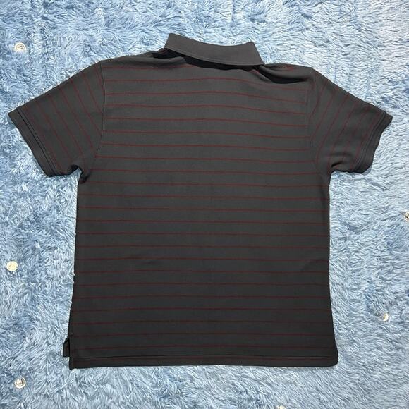 VINTAGE L.L Bean Striped Double Polo Shirt Size XL Mens Regular Blue Red Retro - Picture 2 of 8